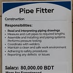 Pipe Fitter Job - Singapore