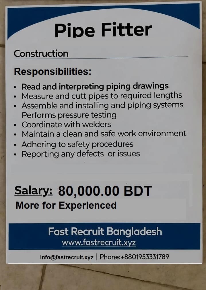 Pipe Fitter Job - Singapore